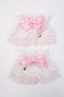 画像1: Angelic Pretty / ドットリボン配色お袖とめ  ピンク×白 Y-25-06-03-003-AP-ZA-SZ-ZY
