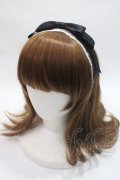 axes femme kawaii / レースリボンカチューシャ  黒 Y-25-06-03-022-AX-AC-SZ-ZY