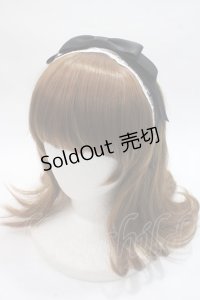 axes femme kawaii / レースリボンカチューシャ  黒 Y-25-06-03-022-AX-AC-SZ-ZY