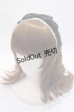 画像1: axes femme kawaii / レースリボンカチューシャ  黒 Y-25-06-03-022-AX-AC-SZ-ZY
