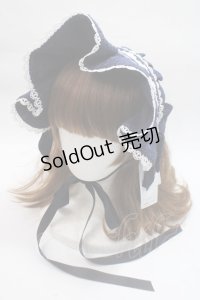 axes femme kawaii / メアリーハーフボンネット  紺 Y-25-06-03-023-AX-AC-SZ-ZY