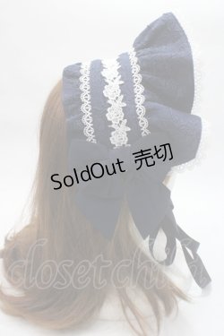 画像3: axes femme kawaii / メアリーハーフボンネット  紺 Y-25-06-03-023-AX-AC-SZ-ZY