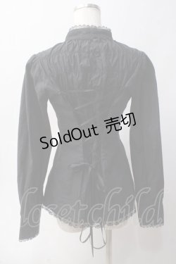画像2: ATELIER PIERROT / Calmato Blouse  黒 Y-25-06-03-025-EL-BL-SZ-ZY