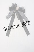 Physical Drop / リボンブローチ  黒 Y-25-06-03-004-LO-ZA-SZ-ZT150-F002