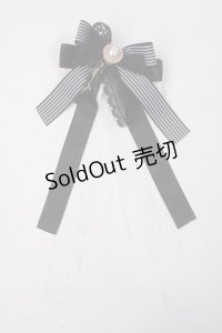 Physical Drop / リボンブローチ  黒 Y-25-06-03-004-LO-ZA-SZ-ZT150-F002