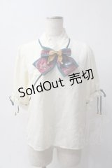 Amavel / おもひでの玩具箱 和風ブラウス F グリーン Y-25-06-03-027-CA-BL-SZ-ZY