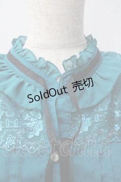 画像3: axes femme / 刺繍入りブラウス  グリーン Y-25-06-03-029-AX-BL-SZ-ZY