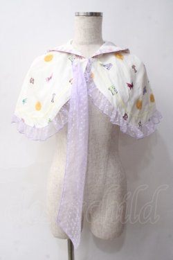 画像1: BABY,THE STARS SHINE BRIGHT / Soiree Au Chat Noir柄ケープ  オフ白 Y-25-06-03-034-BA-JA-SZ-ZY