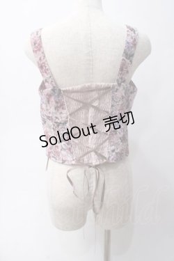 画像2: axes femme / フルールPTジップ付ビスチェ F ピンク Y-25-06-03-037-AX-TO-SZ-ZY