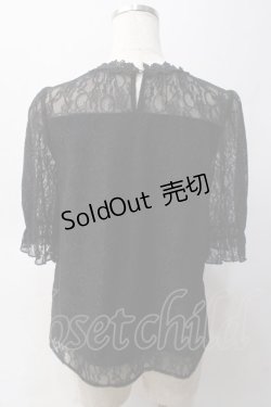画像2: axes femme / 総レースプルオーバー  黒 Y-25-06-03-039-AX-TO-SZ-ZY