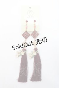 axes femme POETIQUE / チャイナモチーフイヤリング  ワイン Y-25-06-06-001-AX-AC-SZ-ZY