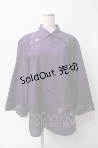 AXES-X / 矢羽根ＰＴ＆桔梗刺繍シャツ L パープル Y-25-06-06-049-AX-TO-SZ-ZY