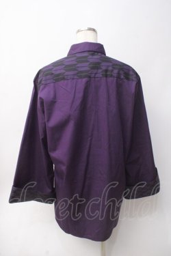 画像2: AXES-X / 矢羽根ＰＴ＆桔梗刺繍シャツ L パープル Y-25-06-06-049-AX-TO-SZ-ZY