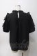 画像2: axes femme POETIQUE / フラワーハート刺繍ブラウス M 黒 Y-25-06-06-053-AX-BL-SZ-ZY (2)