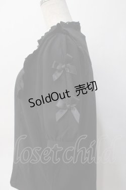 画像3: axes femme POETIQUE / フラワーハート刺繍ブラウス M 黒 Y-25-06-06-053-AX-BL-SZ-ZY
