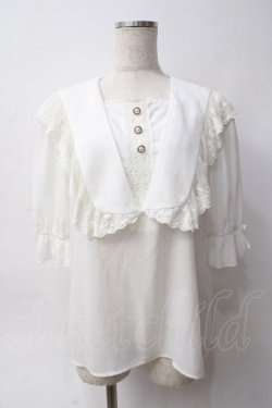 画像1: axes femme kawaii / マリアンヌブラウス M 白 Y-25-06-06-055-AX-BL-SZ-ZY