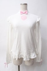 Angelic Pretty / Lovely Heartタートルネックカットソー  ホワイト Y-25-06-06-061-AP-TO-SZ-ZY