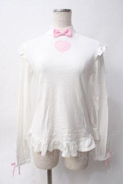 画像1: Angelic Pretty / Lovely Heartタートルネックカットソー  ホワイト Y-25-06-06-061-AP-TO-SZ-ZY