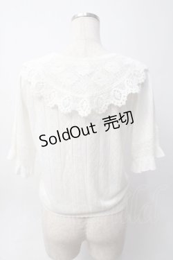 画像2: axes femme / レース付け襟ニットカーディガン M 生成り Y-25-06-06-063-AX-TO-SZ-ZY