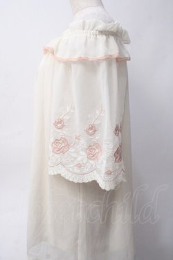 画像3: axes femme / 刺繍袖楊柳シフォンチュニック M 生成り Y-25-06-06-064-AX-OP-SZ-ZY