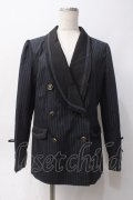 axes femme / ショールカラーW前釦ジャケット M 紺 Y-25-06-06-066-AX-JA-SZ-ZY