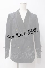 axes femme / ショールカラーW前釦ジャケット M 紺 Y-25-06-06-066-AX-JA-SZ-ZT086