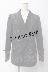 axes femme / ショールカラーW前釦ジャケット M 紺 Y-25-06-06-066-AX-JA-SZ-ZT086