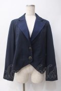 axes femme / バイカラーショートジャケット M 紺 Y-25-06-06-067-AX-JA-SZ-ZY