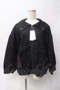 axes femme / オーバーシルエットデニムジャケット F 黒 Y-25-06-06-068-AX-JA-SZ-ZY