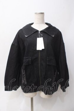 画像1: axes femme / オーバーシルエットデニムジャケット F 黒 Y-25-06-06-068-AX-JA-SZ-ZY