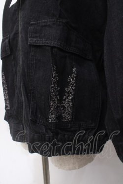 画像3: axes femme / オーバーシルエットデニムジャケット F 黒 Y-25-06-06-068-AX-JA-SZ-ZY