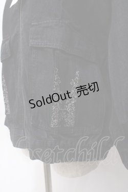 画像3: axes femme / オーバーシルエットデニムジャケット F 黒 Y-25-06-06-068-AX-JA-SZ-ZY