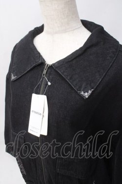 画像4: axes femme / オーバーシルエットデニムジャケット F 黒 Y-25-06-06-068-AX-JA-SZ-ZY