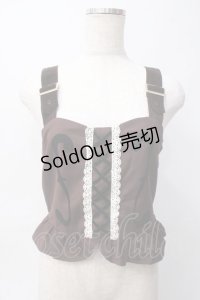 Amavel / ヴァイオリンモチーフ BACKレースUPビスチェ M ブラウン Y-25-06-06-070-CA-TO-SZ-ZY