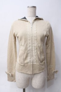 Emily Temple cute / フロントレースリボンパーカー M ゴールド Y-25-06-06-072-ET-TO-SZ-ZT0725