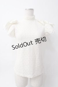 Swankiss / 肩リボンレーストップス F 生成り Y-25-06-06-073-CA-TO-SZ-ZY