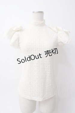 画像1: Swankiss / 肩リボンレーストップス F 生成り Y-25-06-06-073-CA-TO-SZ-ZY