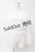 Swankiss / 総レースオフショルトップス F 白 Y-25-06-06-074-CA-TO-SZ-ZY