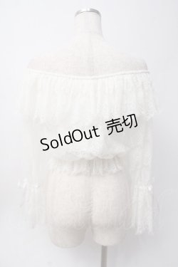 画像2: Swankiss / 総レースオフショルトップス F 白 Y-25-06-06-074-CA-TO-SZ-ZY