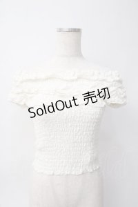 Swankiss / シャーリングオフショルトップス F 生成り Y-25-06-06-075-CA-TO-SZ-ZY