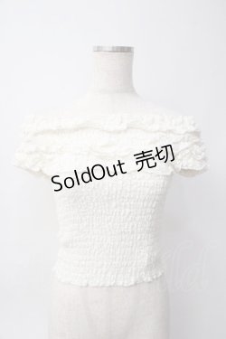 画像1: Swankiss / シャーリングオフショルトップス F 生成り Y-25-06-06-075-CA-TO-SZ-ZY