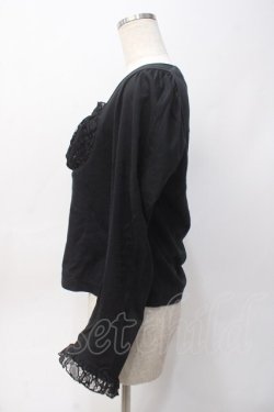 画像2: BPN / 胸元レースカットソー M 黒 Y-25-06-06-078-GO-TO-SZ-ZY