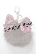 axes femme / 巻きバラリボンファーポンポン  チャ Y-25-06-06-010-AX-ZA-SZ-ZT150-F002