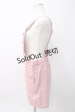 画像3: Swankiss / ギンガムチェックサロペット F アカ Y-25-06-06-084-CA-PA-SZ-ZY