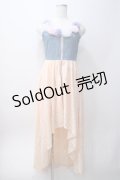 Swankiss / フィッシュテールワンピース F ブルー×ピンクベージュ Y-25-06-06-090-CA-OP-SZ-ZY