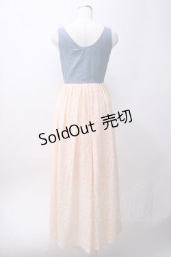 画像2: Swankiss / フィッシュテールワンピース F ブルー×ピンクベージュ Y-25-06-06-090-CA-OP-SZ-ZY