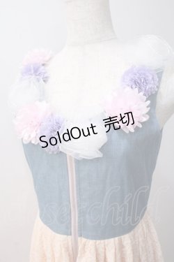 画像3: Swankiss / フィッシュテールワンピース F ブルー×ピンクベージュ Y-25-06-06-090-CA-OP-SZ-ZY