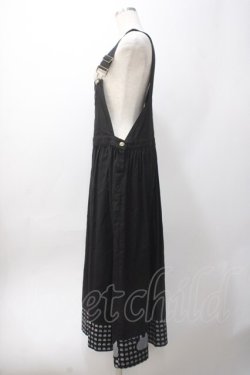 画像2: MINT NeKO / 裾ネコシルエットサロペット F 黒 Y-25-06-06-092-HN-OP-SZ-ZY