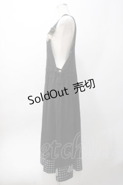 画像2: MINT NeKO / 裾ネコシルエットサロペット F 黒 Y-25-06-06-092-HN-OP-SZ-ZY