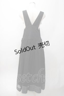 画像3: MINT NeKO / 裾ネコシルエットサロペット F 黒 Y-25-06-06-092-HN-OP-SZ-ZY
